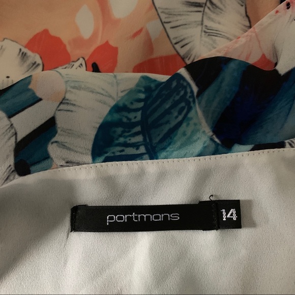 PORTMANS Women’s Ruffle V Neck Floral Midi Dress Size 14 - Picture 5 of 7